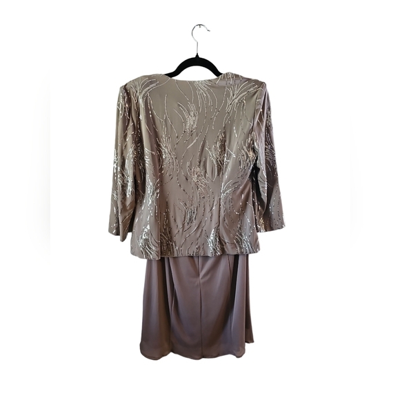 Alex Evenings sz 6/8 stone gray Mother of the Bride formal dress new - Picture 5 of 9